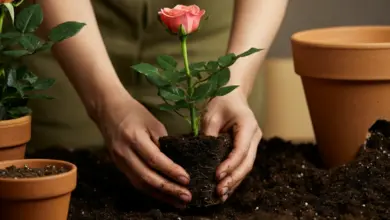 como plantar rosa no vaso